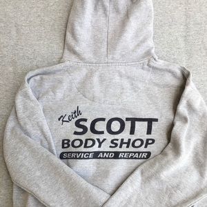 Keith Scott body shop hoodie from One Tree Hill